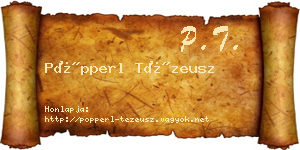 Pöpperl Tézeusz névjegykártya